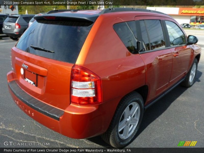 Sunburst Orange Pearl / Dark Slate Gray 2010 Jeep Compass Sport 4x4