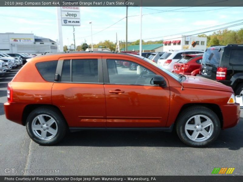 Sunburst Orange Pearl / Dark Slate Gray 2010 Jeep Compass Sport 4x4