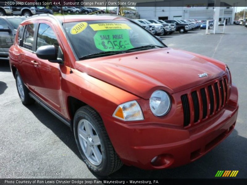 Sunburst Orange Pearl / Dark Slate Gray 2010 Jeep Compass Sport 4x4