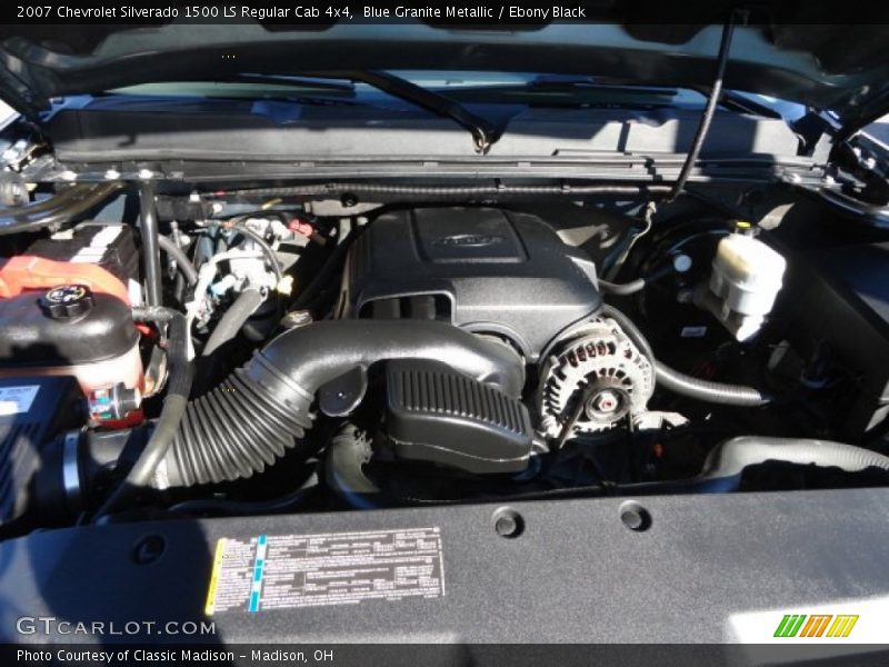 Blue Granite Metallic / Ebony Black 2007 Chevrolet Silverado 1500 LS Regular Cab 4x4