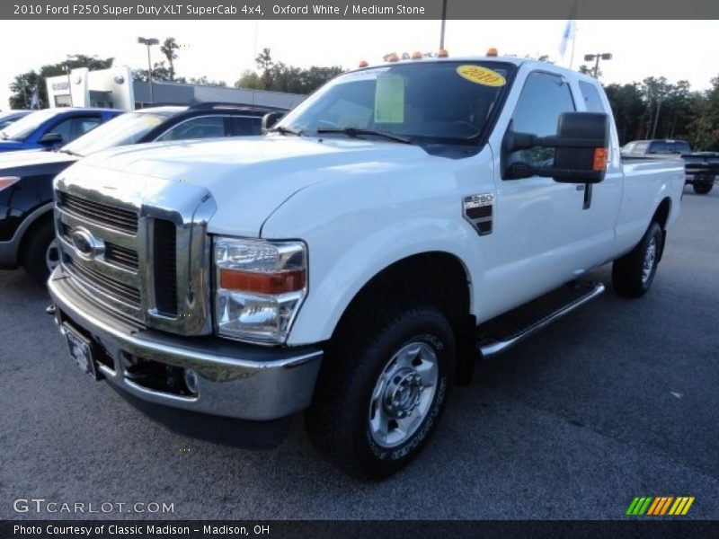 Oxford White / Medium Stone 2010 Ford F250 Super Duty XLT SuperCab 4x4