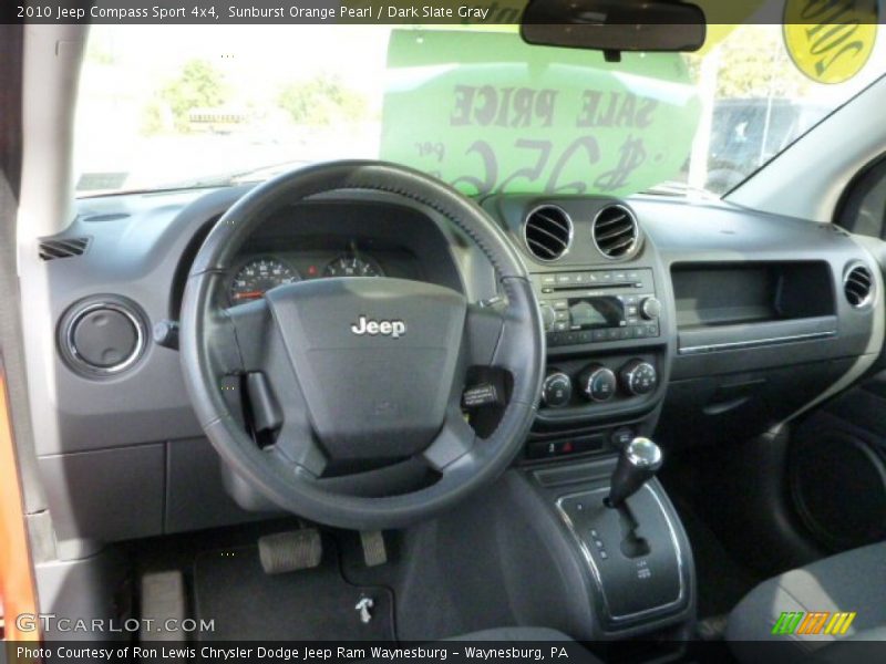 Sunburst Orange Pearl / Dark Slate Gray 2010 Jeep Compass Sport 4x4