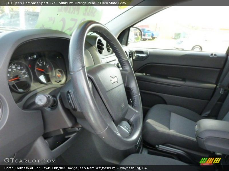 Sunburst Orange Pearl / Dark Slate Gray 2010 Jeep Compass Sport 4x4