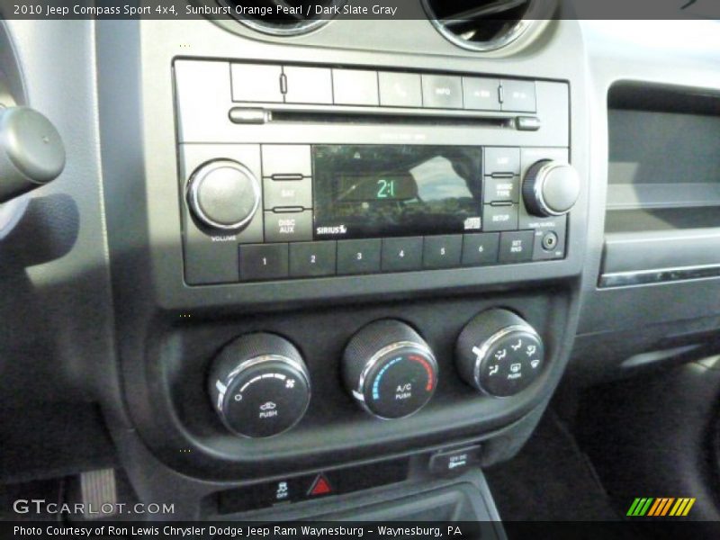 Sunburst Orange Pearl / Dark Slate Gray 2010 Jeep Compass Sport 4x4
