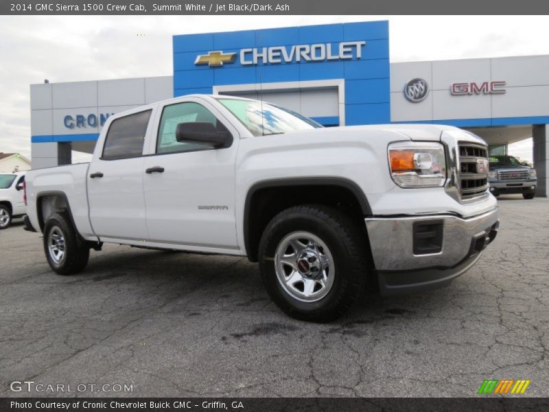 Summit White / Jet Black/Dark Ash 2014 GMC Sierra 1500 Crew Cab