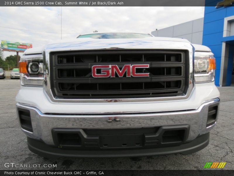 Summit White / Jet Black/Dark Ash 2014 GMC Sierra 1500 Crew Cab