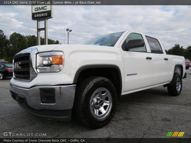 Summit White / Jet Black/Dark Ash 2014 GMC Sierra 1500 Crew Cab
