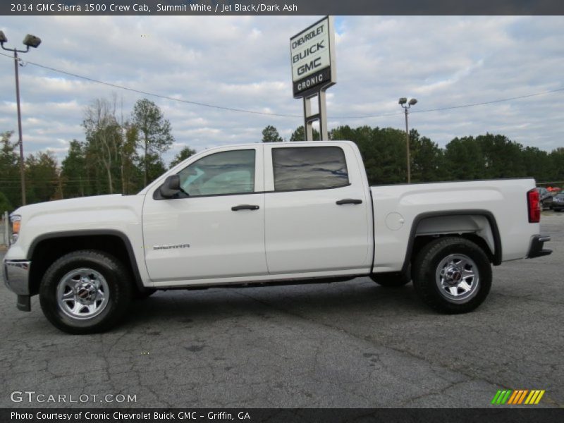 Summit White / Jet Black/Dark Ash 2014 GMC Sierra 1500 Crew Cab
