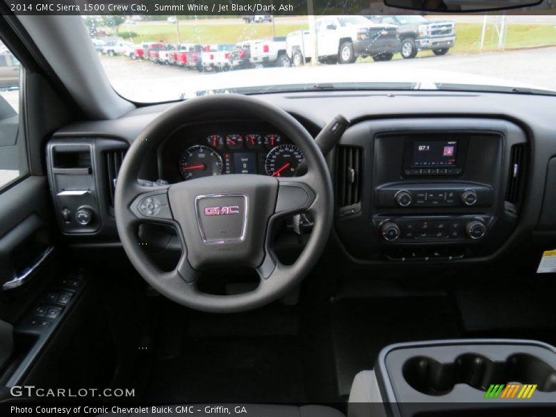 Summit White / Jet Black/Dark Ash 2014 GMC Sierra 1500 Crew Cab