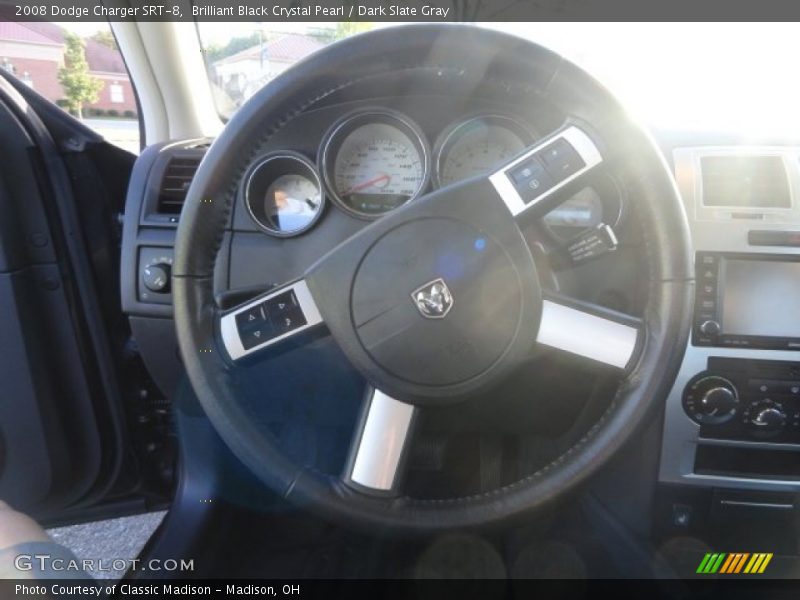 Brilliant Black Crystal Pearl / Dark Slate Gray 2008 Dodge Charger SRT-8