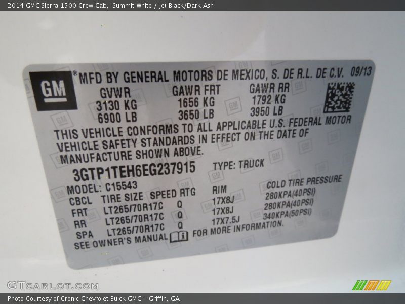 Summit White / Jet Black/Dark Ash 2014 GMC Sierra 1500 Crew Cab