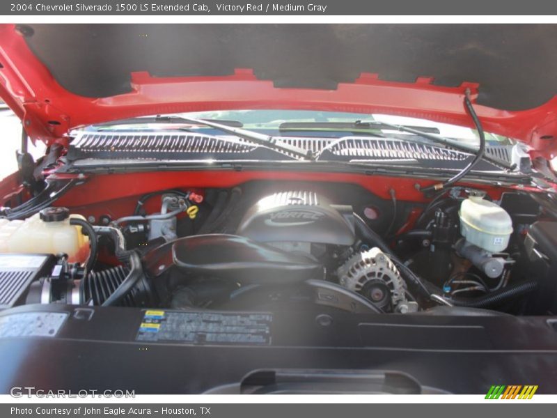 Victory Red / Medium Gray 2004 Chevrolet Silverado 1500 LS Extended Cab