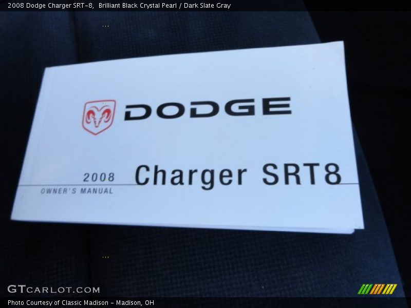 Brilliant Black Crystal Pearl / Dark Slate Gray 2008 Dodge Charger SRT-8