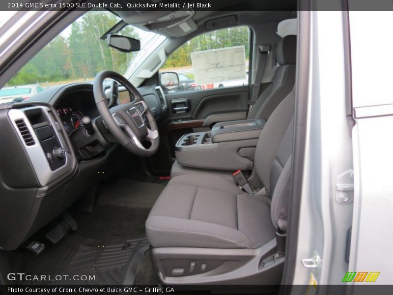 Quicksilver Metallic / Jet Black 2014 GMC Sierra 1500 SLE Double Cab