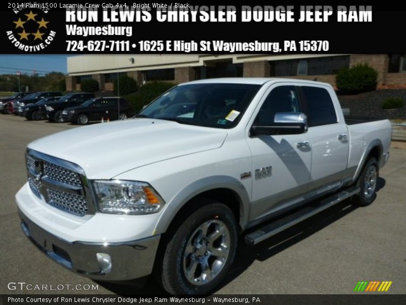 Bright White / Black 2014 Ram 1500 Laramie Crew Cab 4x4