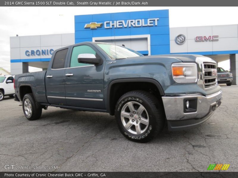 Stealth Gray Metallic / Jet Black/Dark Ash 2014 GMC Sierra 1500 SLT Double Cab