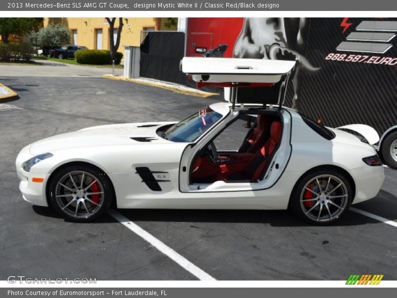 designo Mystic White II / Classic Red/Black designo 2013 Mercedes-Benz SLS AMG GT Coupe