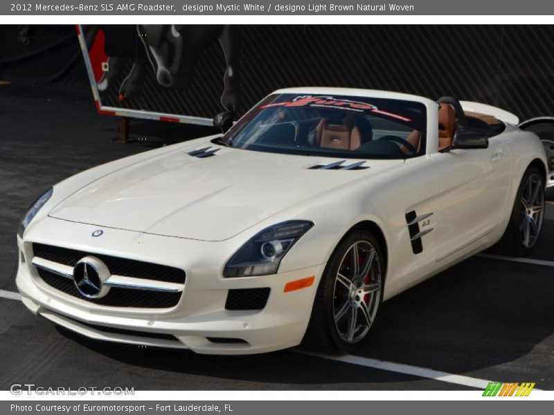 designo Mystic White / designo Light Brown Natural Woven 2012 Mercedes-Benz SLS AMG Roadster