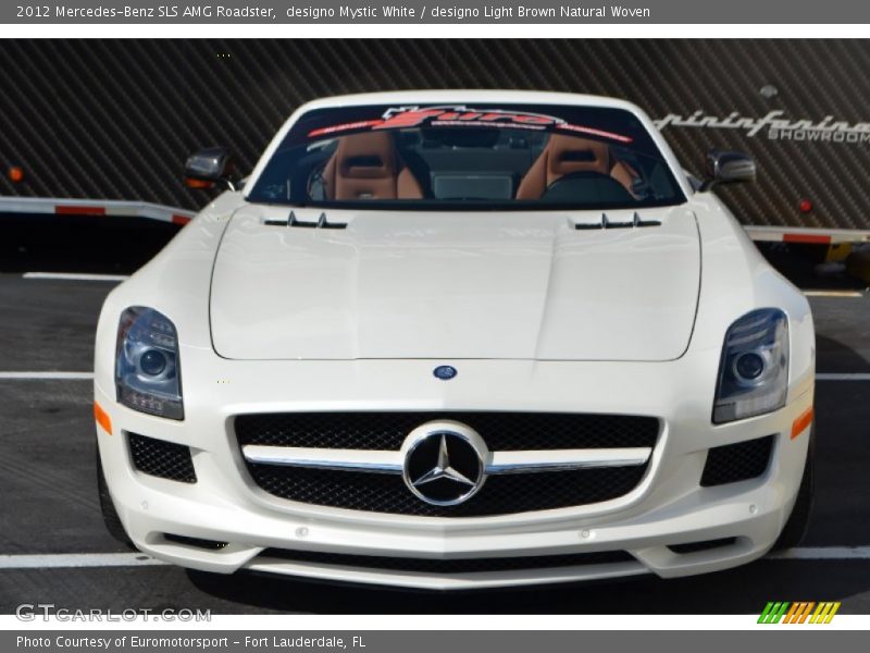 designo Mystic White / designo Light Brown Natural Woven 2012 Mercedes-Benz SLS AMG Roadster