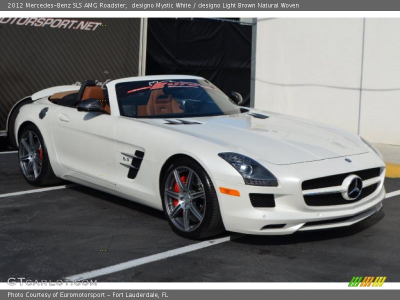 designo Mystic White / designo Light Brown Natural Woven 2012 Mercedes-Benz SLS AMG Roadster