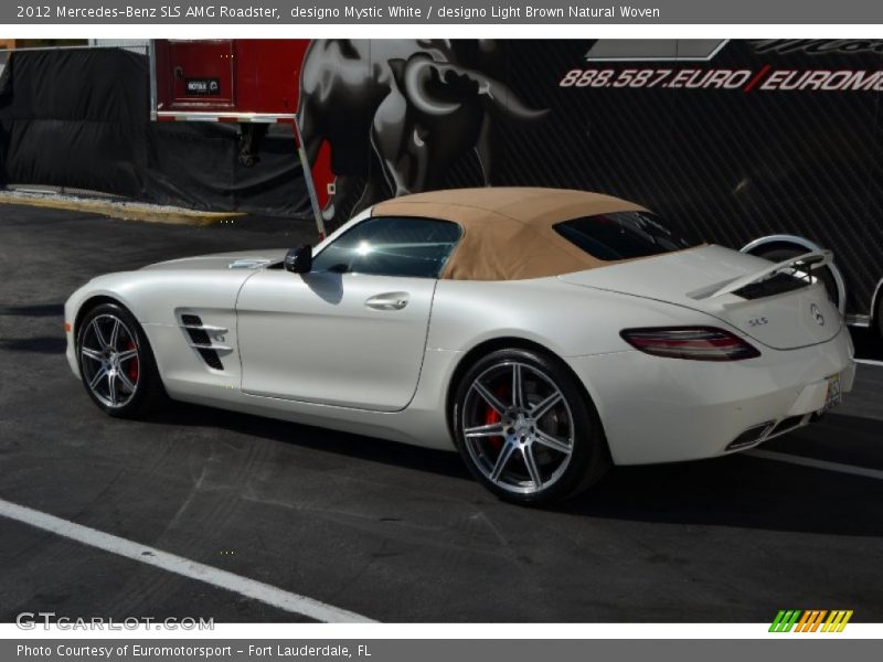 designo Mystic White / designo Light Brown Natural Woven 2012 Mercedes-Benz SLS AMG Roadster