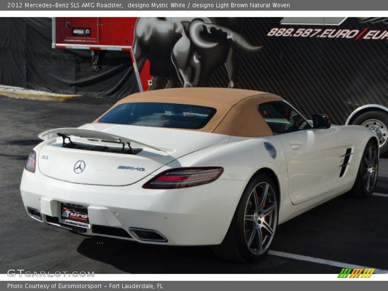 designo Mystic White / designo Light Brown Natural Woven 2012 Mercedes-Benz SLS AMG Roadster