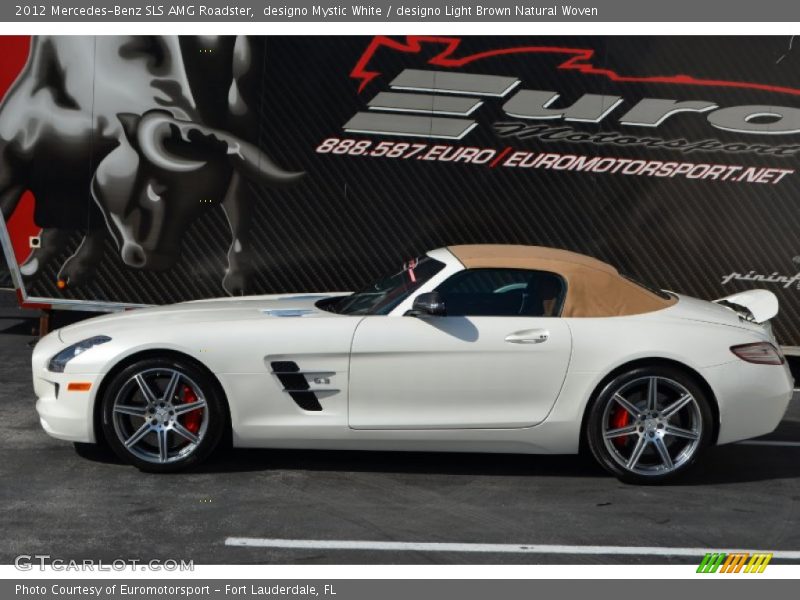 designo Mystic White / designo Light Brown Natural Woven 2012 Mercedes-Benz SLS AMG Roadster