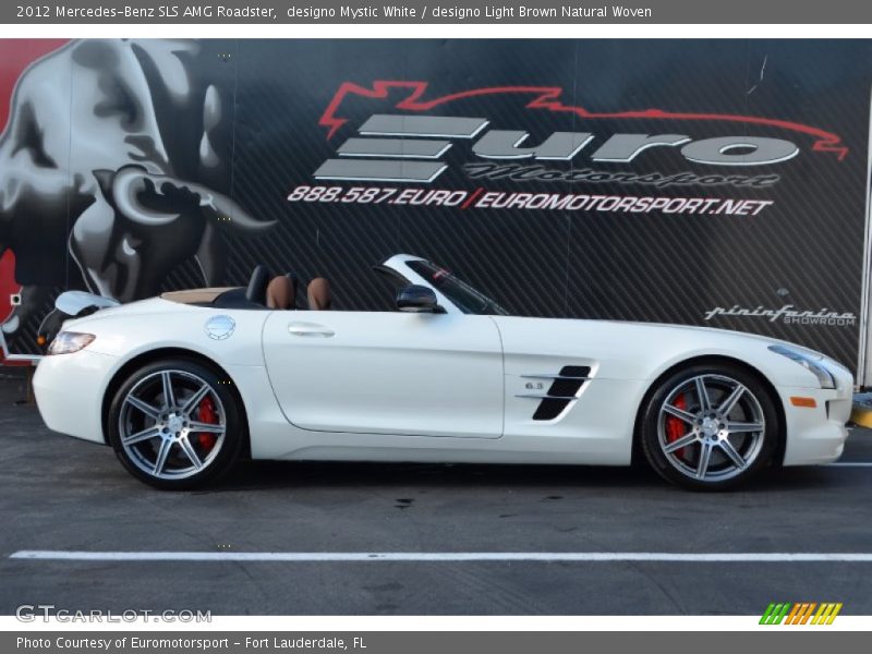 designo Mystic White / designo Light Brown Natural Woven 2012 Mercedes-Benz SLS AMG Roadster