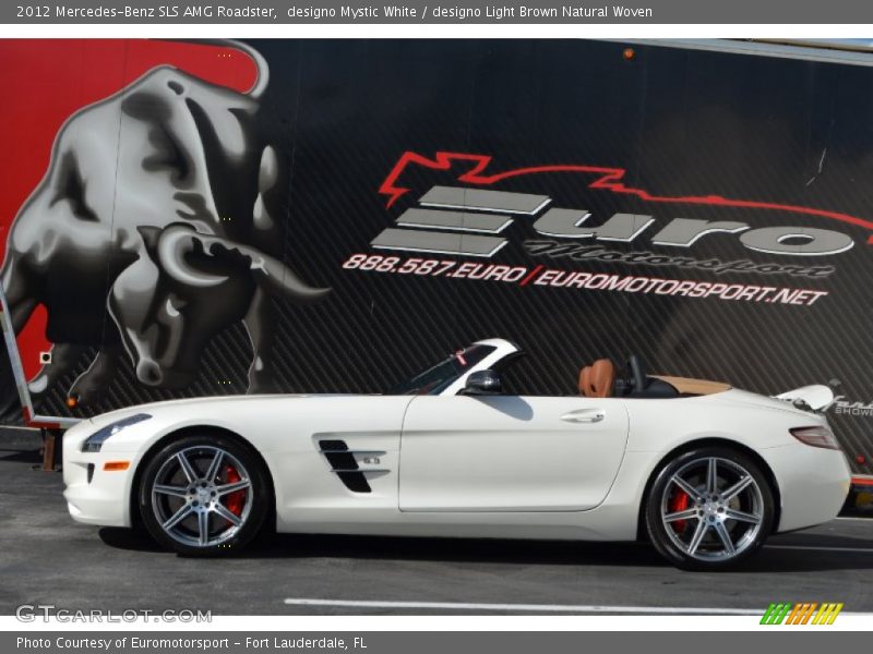 designo Mystic White / designo Light Brown Natural Woven 2012 Mercedes-Benz SLS AMG Roadster