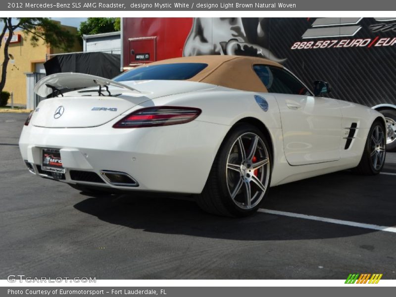 designo Mystic White / designo Light Brown Natural Woven 2012 Mercedes-Benz SLS AMG Roadster