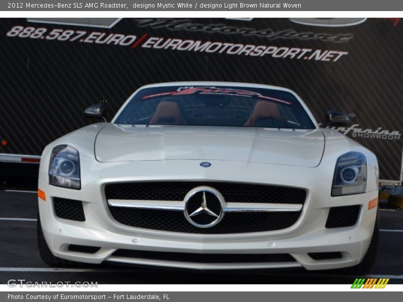 designo Mystic White / designo Light Brown Natural Woven 2012 Mercedes-Benz SLS AMG Roadster