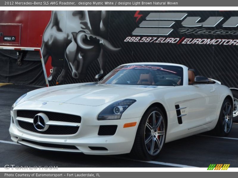 designo Mystic White / designo Light Brown Natural Woven 2012 Mercedes-Benz SLS AMG Roadster