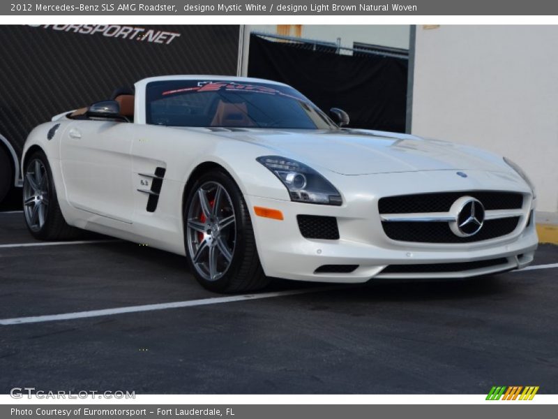 designo Mystic White / designo Light Brown Natural Woven 2012 Mercedes-Benz SLS AMG Roadster