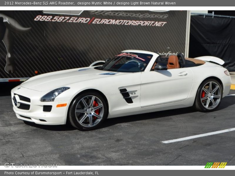 designo Mystic White / designo Light Brown Natural Woven 2012 Mercedes-Benz SLS AMG Roadster