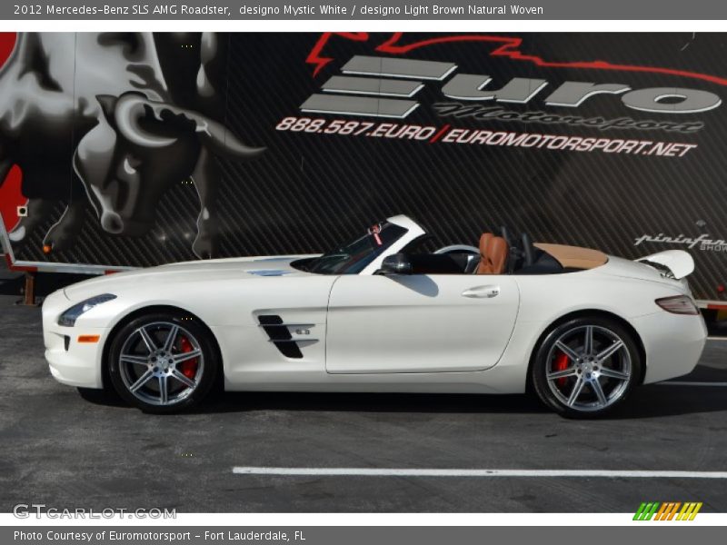 designo Mystic White / designo Light Brown Natural Woven 2012 Mercedes-Benz SLS AMG Roadster