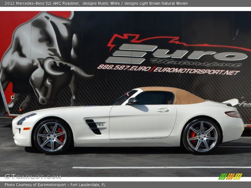 designo Mystic White / designo Light Brown Natural Woven 2012 Mercedes-Benz SLS AMG Roadster