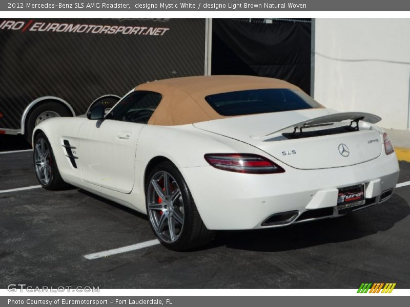designo Mystic White / designo Light Brown Natural Woven 2012 Mercedes-Benz SLS AMG Roadster