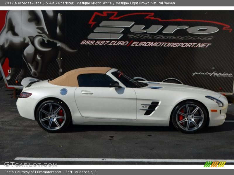 designo Mystic White / designo Light Brown Natural Woven 2012 Mercedes-Benz SLS AMG Roadster