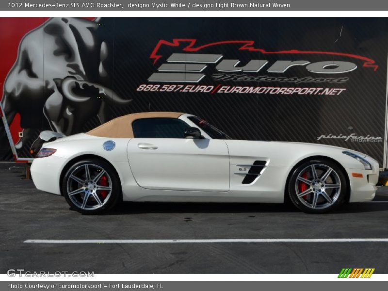 designo Mystic White / designo Light Brown Natural Woven 2012 Mercedes-Benz SLS AMG Roadster
