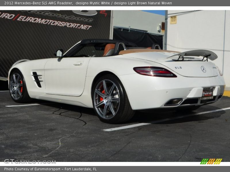 designo Mystic White / designo Light Brown Natural Woven 2012 Mercedes-Benz SLS AMG Roadster