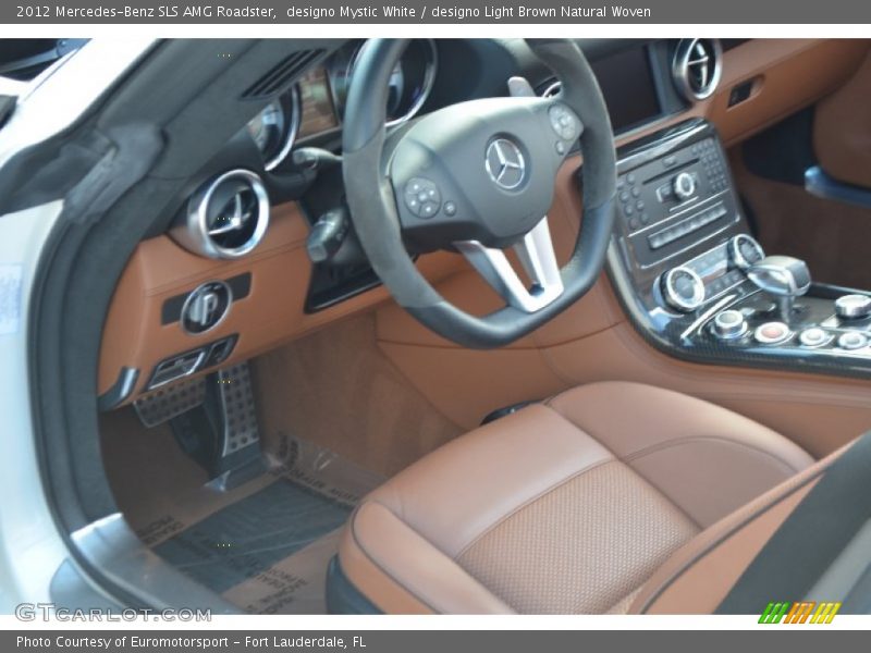 designo Mystic White / designo Light Brown Natural Woven 2012 Mercedes-Benz SLS AMG Roadster