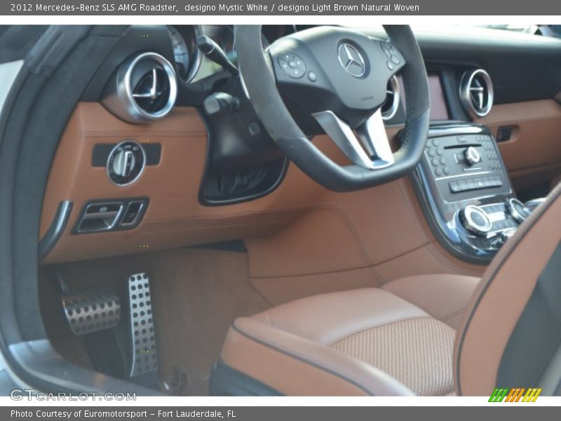 designo Mystic White / designo Light Brown Natural Woven 2012 Mercedes-Benz SLS AMG Roadster