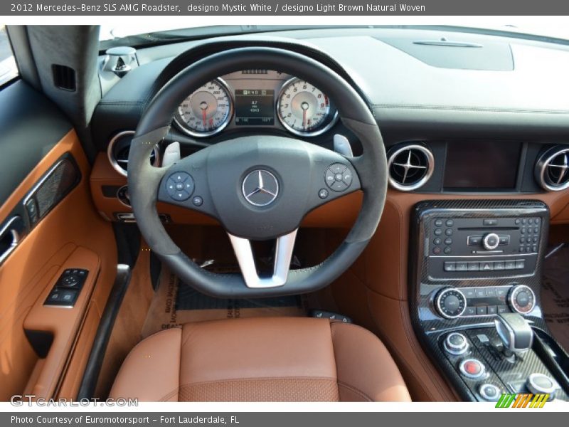 designo Mystic White / designo Light Brown Natural Woven 2012 Mercedes-Benz SLS AMG Roadster