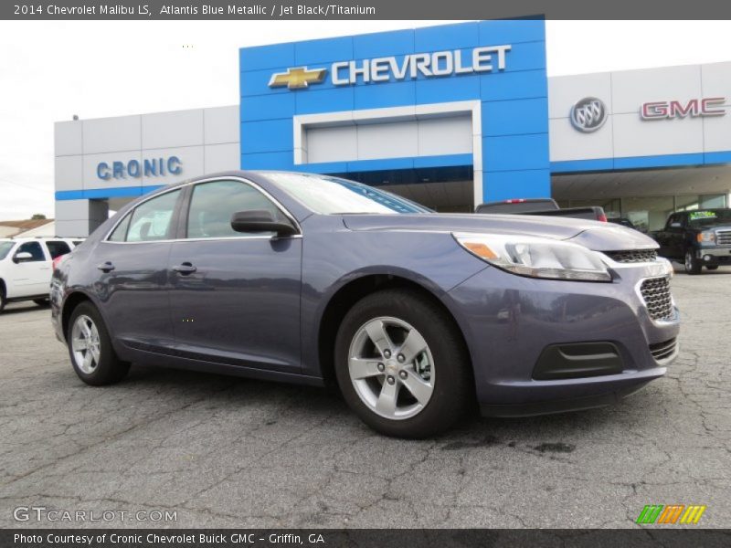 Atlantis Blue Metallic / Jet Black/Titanium 2014 Chevrolet Malibu LS
