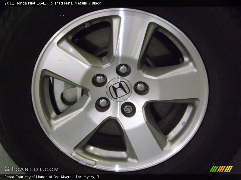 Polished Metal Metallic / Black 2011 Honda Pilot EX-L