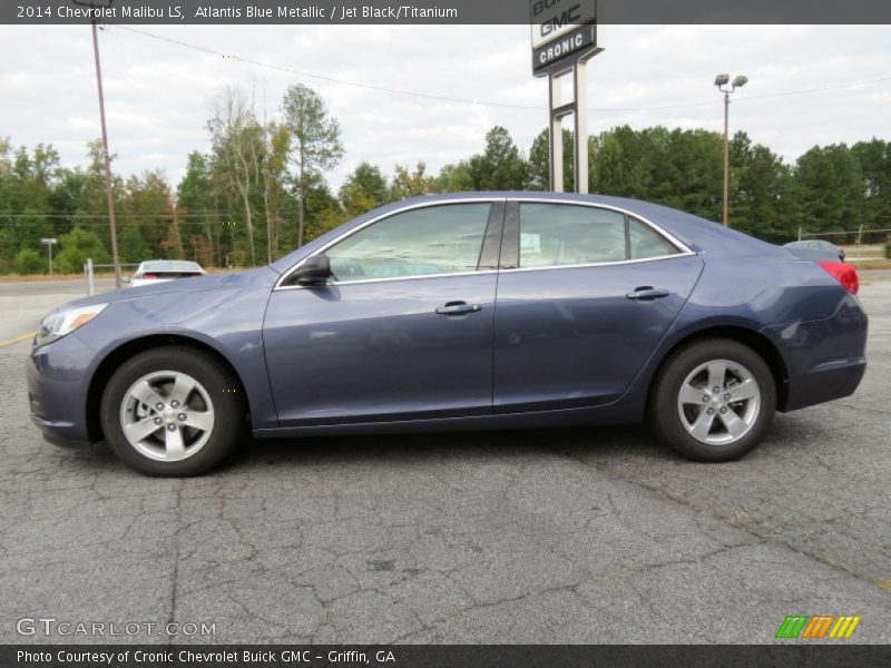 Atlantis Blue Metallic / Jet Black/Titanium 2014 Chevrolet Malibu LS