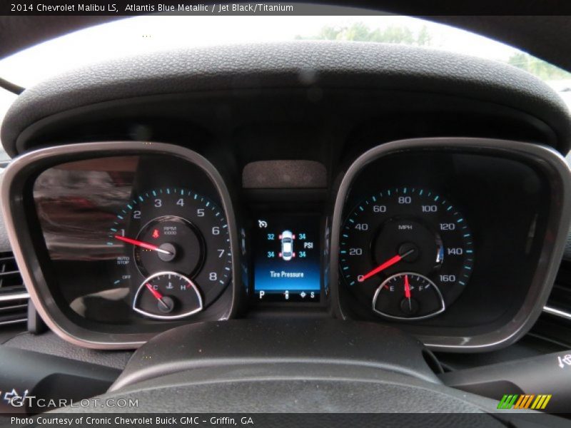 Atlantis Blue Metallic / Jet Black/Titanium 2014 Chevrolet Malibu LS
