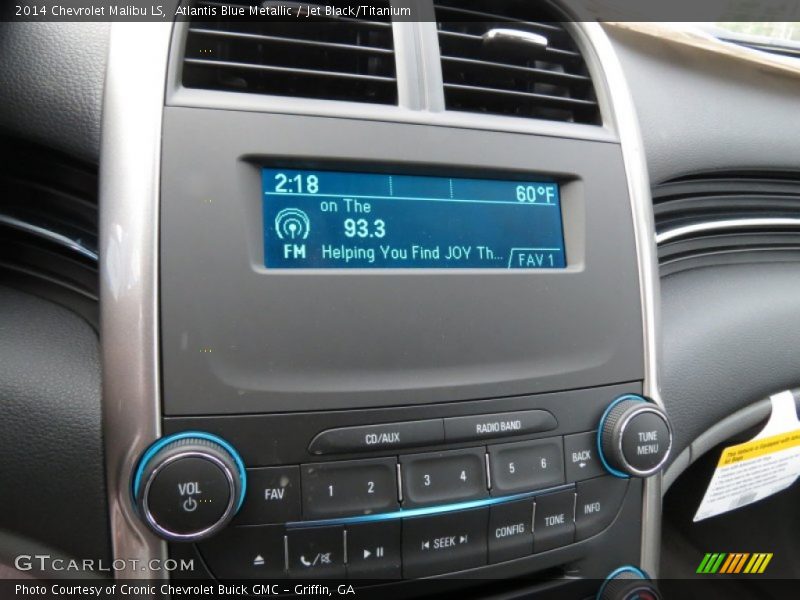 Atlantis Blue Metallic / Jet Black/Titanium 2014 Chevrolet Malibu LS