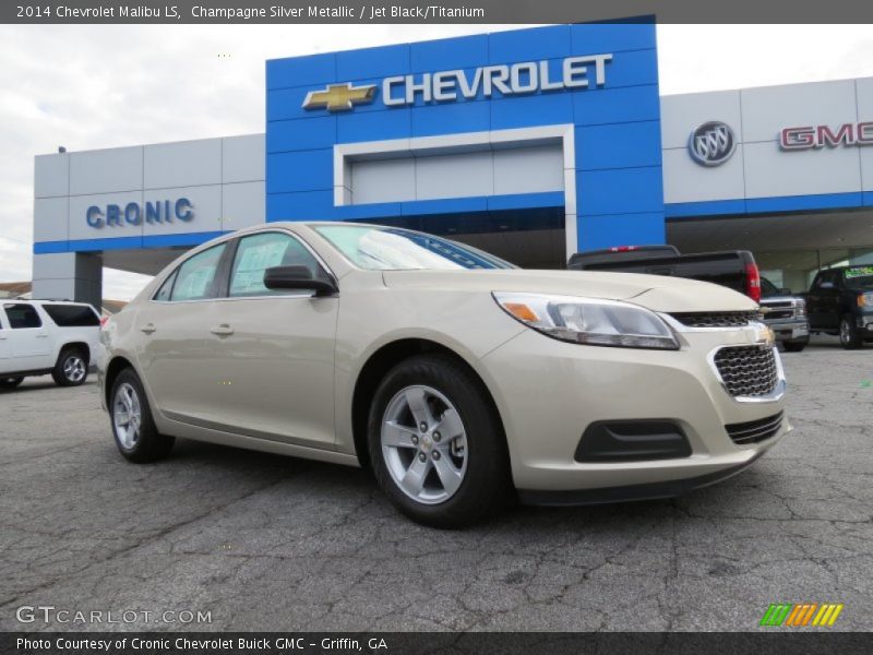 Champagne Silver Metallic / Jet Black/Titanium 2014 Chevrolet Malibu LS