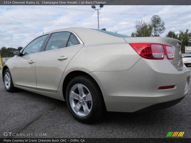 Champagne Silver Metallic / Jet Black/Titanium 2014 Chevrolet Malibu LS